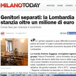 MilanoToday - Contributi economici genitori Separati