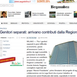 BergamoSera - Genitori separati: arrivano contributi dalla Regione