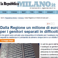 Repubblica - Un milione di euro per genitori separati